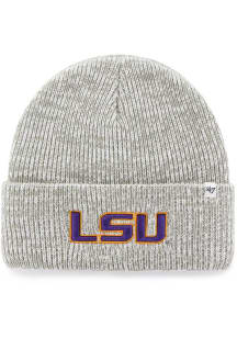 47 LSU Tigers Grey Brain Freeze Cuff Knit Mens Knit Hat