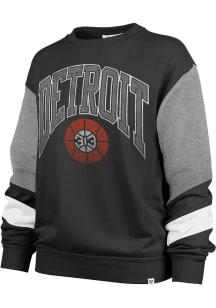 47 Detroit Pistons Womens Black Nova Crew Sweatshirt