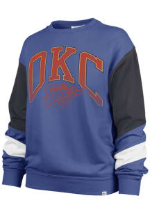 47 Oklahoma City Thunder Womens Blue Nova Crew Sweatshirt