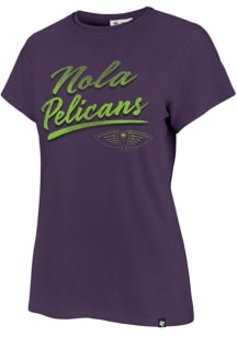 47 New Orleans Pelicans Womens Purple Frankie Short Sleeve T-Shirt
