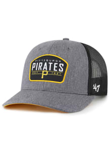 47 Pittsburgh Pirates Slate Trucker Adjustable Hat - Grey