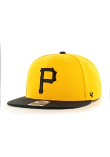 47 Pittsburgh Pirates Yellow Sure Shot Captain Snapback Mens Snapback Hat