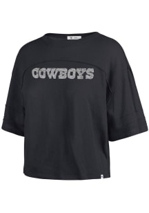 47 Dallas Cowboys Womens Navy Blue Wordmark Short Sleeve T-Shirt