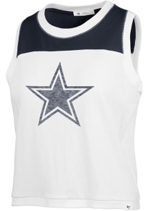 47 Dallas Cowboys Womens White Zoey Tank Top