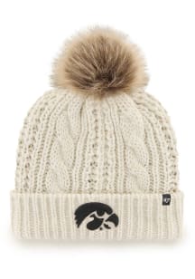 47 Iowa Hawkeyes White Meeko Knit Womens Knit Hat