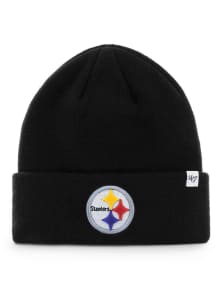 47 Pittsburgh Steelers Black Raised Cuff Knit Youth Knit Hat