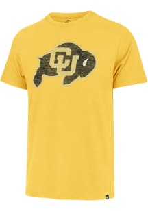47 Colorado Buffaloes Gold Premier Franklin Primary Logo Short Sleeve Fashion T Shirt