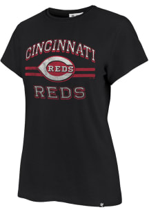 Cincinnati Reds Womens Black Bright Eyed Short Sleeve T-Shirt