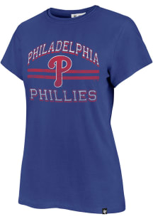Philadelphia Phillies Womens Blue Bright Eyed Short Sleeve T-Shirt