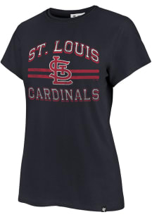 St Louis Cardinals Womens Navy Blue Bright Eyed Short Sleeve T-Shirt