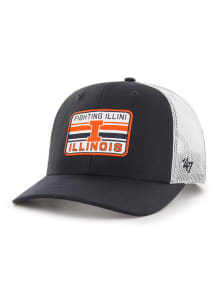 47 Illinois Fighting Illini Drifter Snap Trucker Adjustable Hat - Navy Blue