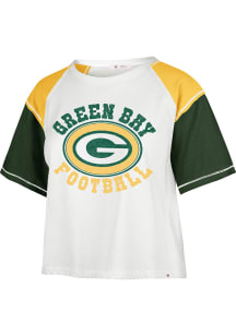 47 Green Bay Packers Womens White Center Stage Short Sleeve T-Shirt