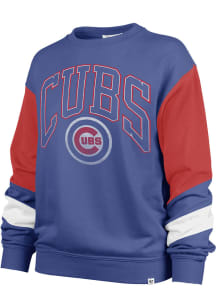 47 Chicago Cubs Womens Blue Nova Dorset Crew Sweatshirt