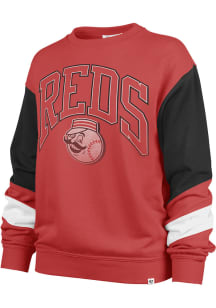 47 Cincinnati Reds Womens Red Nova Dorset Crew Sweatshirt