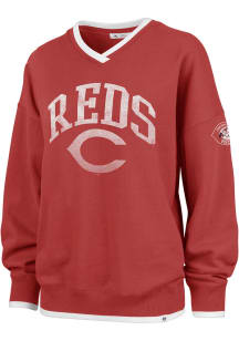 47 Cincinnati Reds Womens Red Wax Pack Crew Sweatshirt