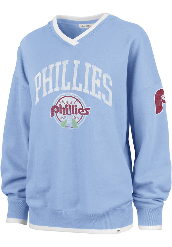 Philadelphia Phillies 47 Crew Sweatshirt Womens LIGHT BLUE Wax