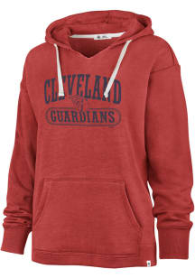 47 Cleveland Guardians Womens Red Wilder Hooded Sweatshirt
