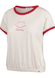 47 Cincinnati Reds Womens White Dainty Short Sleeve T-Shirt