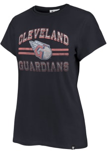 47 Cleveland Guardians Womens Navy Blue Bright Eyed Short Sleeve T-Shirt