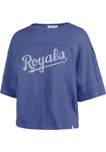 47 Kansas City Royals Womens Blue Wordmark Short Sleeve T-Shirt