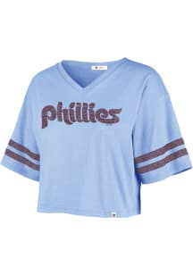 47 Philadelphia Phillies Womens Light Blue Stevie Short Sleeve T-Shirt