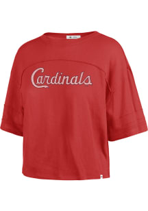 47 St Louis Cardinals Womens Red Stevie Short Sleeve T-Shirt