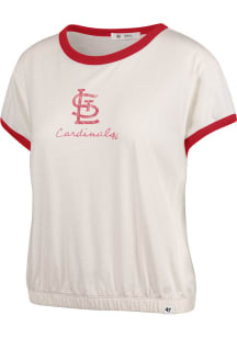 47 St Louis Cardinals Womens White Dainty Short Sleeve T-Shirt
