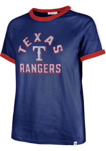 47 Texas Rangers Womens Blue Sweet Heat Short Sleeve T-Shirt
