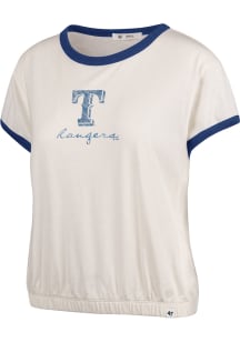 47 Texas Rangers Womens White Dainty Short Sleeve T-Shirt