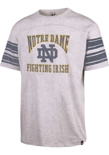47 Notre Dame Fighting Irish Grey Arena Arch Holyoke Football Short Sleeve Fashion T Shirt