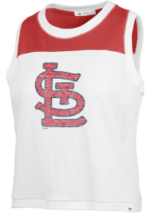 47 St Louis Cardinals Womens White Zoey Tank Top