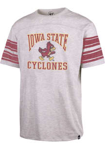 47 Iowa State Cyclones Grey Arena Arch Holyoke Football Short Sleeve Fashion T Shirt