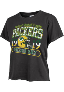 47 Green Bay Packers Womens Black Tubular Short Sleeve T-Shirt