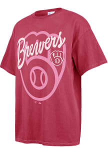 47 Milwaukee Brewers Womens Pink Dopamine Short Sleeve T-Shirt