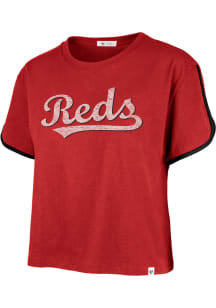 47 Cincinnati Reds Womens Red Dolphin Short Sleeve T-Shirt