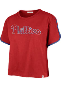 47 Philadelphia Phillies Womens Red Dolphin Short Sleeve T-Shirt