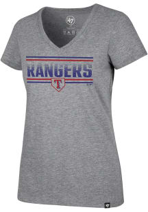 47 Texas Rangers Womens Grey Ultra Rival Short Sleeve T-Shirt