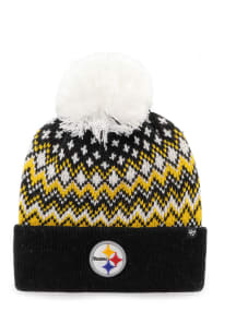 47 Pittsburgh Steelers Black Elsa Cuff Womens Knit Hat