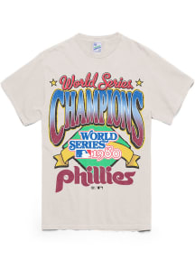 47 Philadelphia Phillies Womens White Vibe Check Short Sleeve T-Shirt