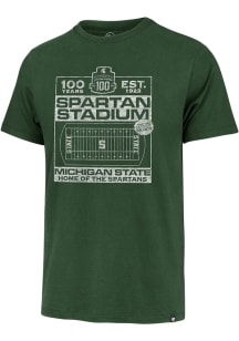 47 Michigan State Spartans Green 100th Stadium Short Sleeve Fashion T Shirt
