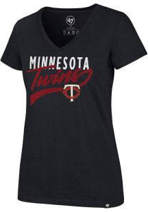 47 Minnesota Twins Womens Navy Blue Ultra Rival Short Sleeve T-Shirt