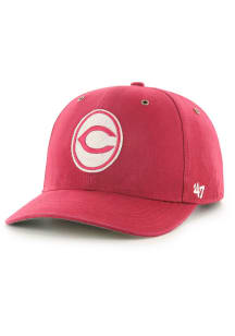 47 Cincinnati Reds Cooperstown Back Track Midfield Adjustable Hat - Red