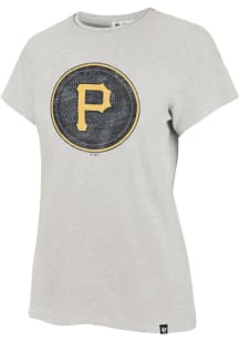 47 Pittsburgh Pirates Womens Grey City Connect Short Sleeve T-Shirt