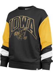 47 Iowa Hawkeyes Womens Black Nova Crew Sweatshirt
