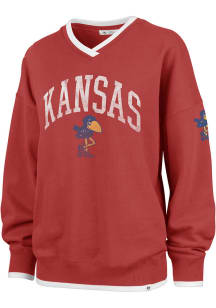 47 Kansas Jayhawks Womens Red Daze Crew Sweatshirt