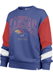 47 Kansas Jayhawks Womens Blue Nova Crew Sweatshirt
