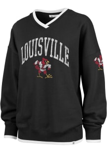 47 Louisville Cardinals Womens Black Daze Crew Sweatshirt
