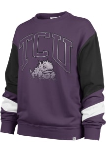 47 TCU Horned Frogs Womens Purple Nova Crew Sweatshirt