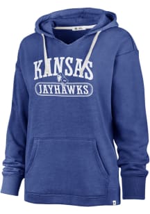 47 Kansas Jayhawks Womens Blue Kennedy Hooded Sweatshirt