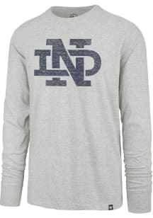 47 Notre Dame Fighting Irish Grey Premier Franklin Long Sleeve Fashion T Shirt